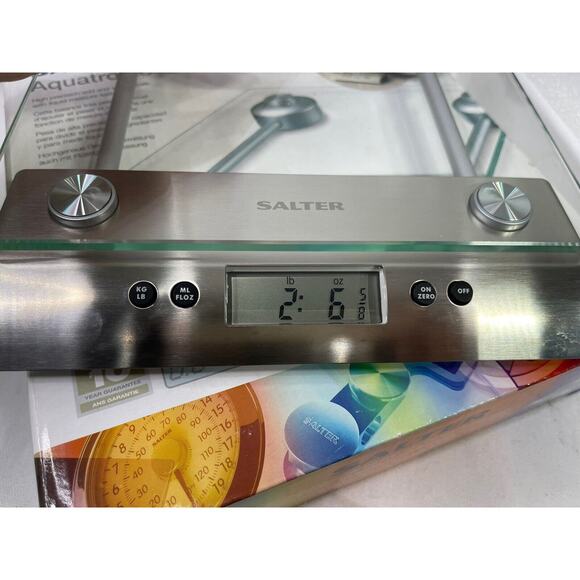 Salter 3003 Aquatronic Glass High Precision Liquid Electronic Kitchen Scale BOX - Picture 5 of 6